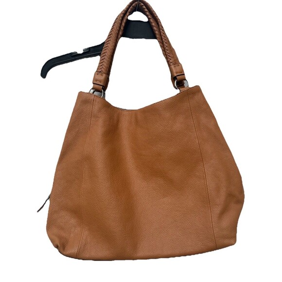 Vince Camuto Ike Tote Triple Compartment Handbag Soft Leather Hobo Cognac - Picture 2 of 12